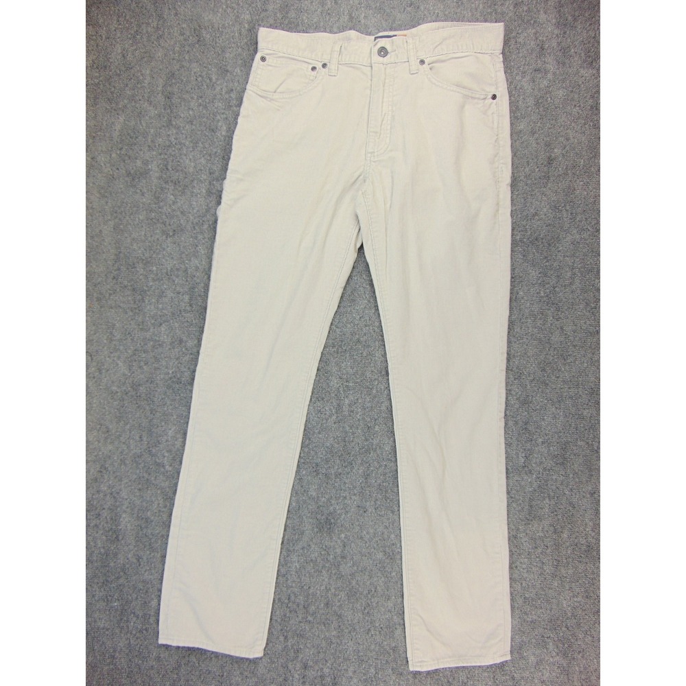 J.Crew Pants Mens 30x32 484 Slim Beige Solid Corduroy Preppy Academic Classic
